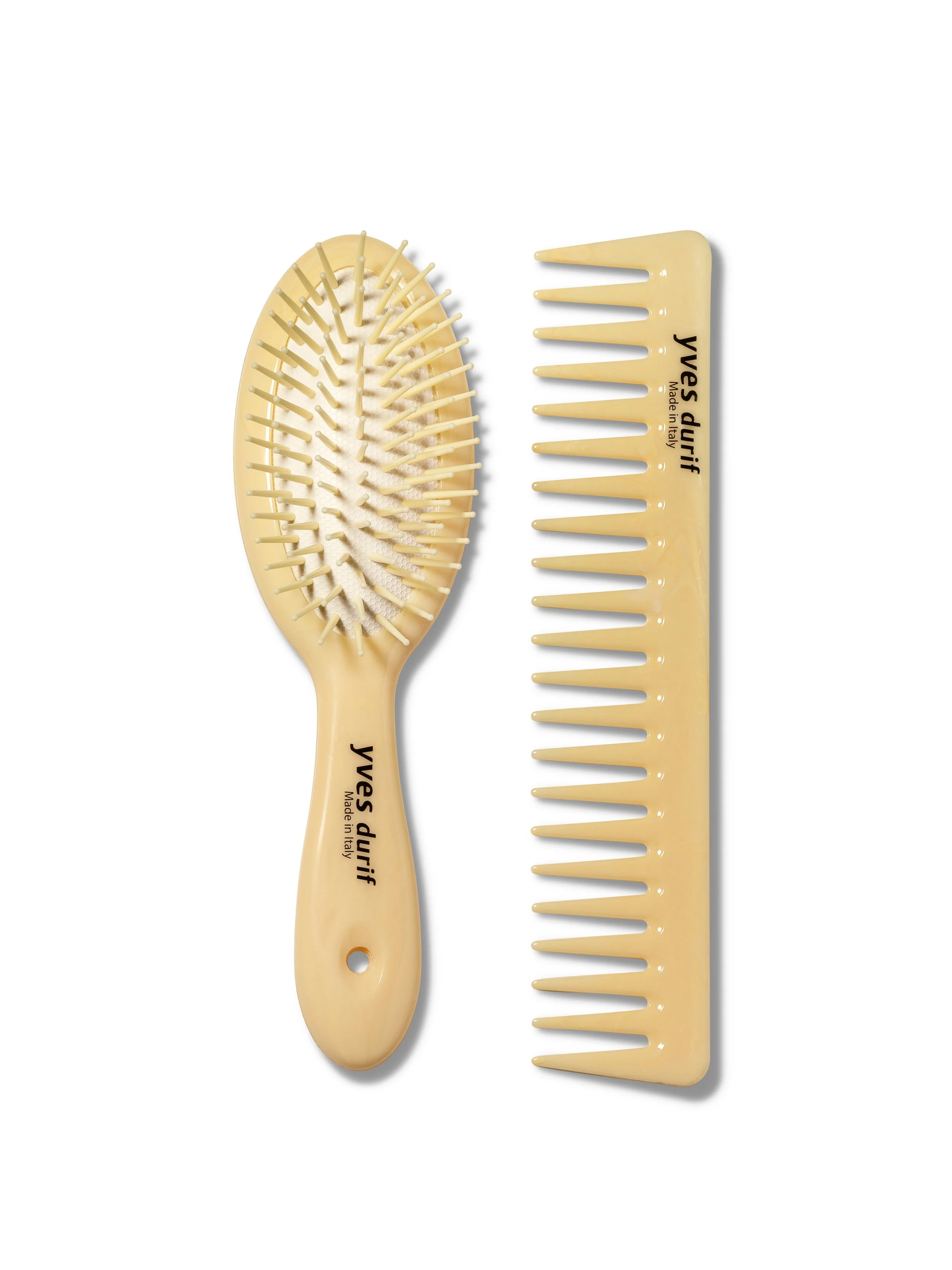 プロージョン　ベースクリーム 2個セットは10,000円 THE YVES DURIF PETITE VENTED BRUSH & COMB SET — Yves Durif Salon